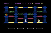 BurgerTime for Commodore 64 - Game start.