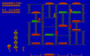 BurgerTime for IBM PC/Compatibles - Gameplay on the easiest level.