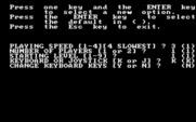BurgerTime for IBM PC/Compatibles - Setting some game options.