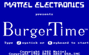 BurgerTime for IBM PC/Compatibles - Title screen.