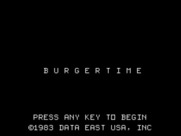 BurgerTime for TI-99/4A - Title screen.