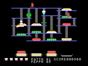 BurgerTime for TI-99/4A - Get the ice cream cone to earn bonus points.