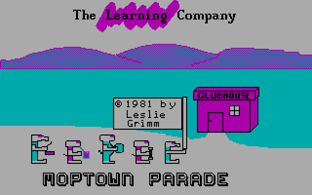Moptown Parade IBM PC/Compatibles Screenshot: Main title screen.