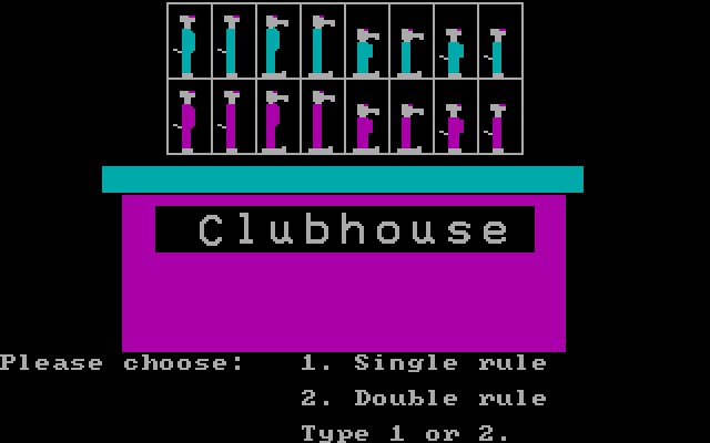 Moptown Parade IBM PC/Compatibles Screenshot: Do you want a single rule or a double rule?