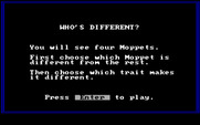 Moptown Parade for IBM PC/Compatibles - Who's Different? instructions.