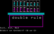 Moptown Parade for IBM PC/Compatibles - Get some clues for a double rule.