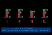 Moptown Parade for Atari 8-bit - The next game is Who's Different?