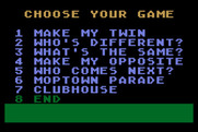 Moptown Parade for Atari 8-bit - The main menu.