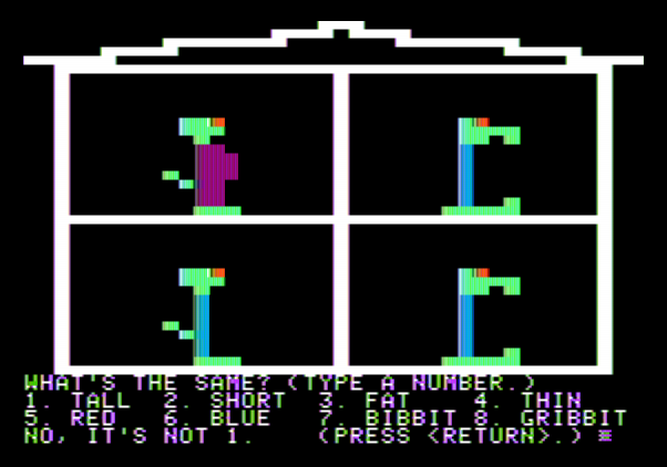 Moptown Parade Apple II Screenshot: Oops, that's not right...