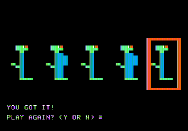 Moptown Parade Apple II Screenshot: You got it!