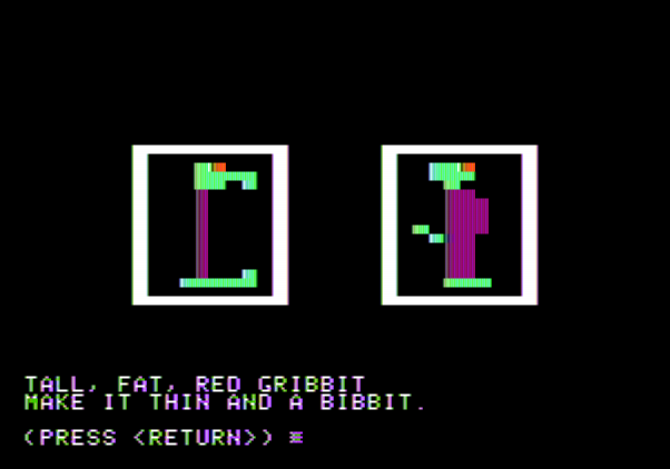 Moptown Parade Apple II Screenshot: Oops, that's not a twin...