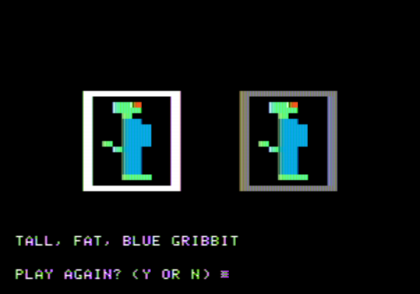 Moptown Parade Apple II Screenshot: That's right!