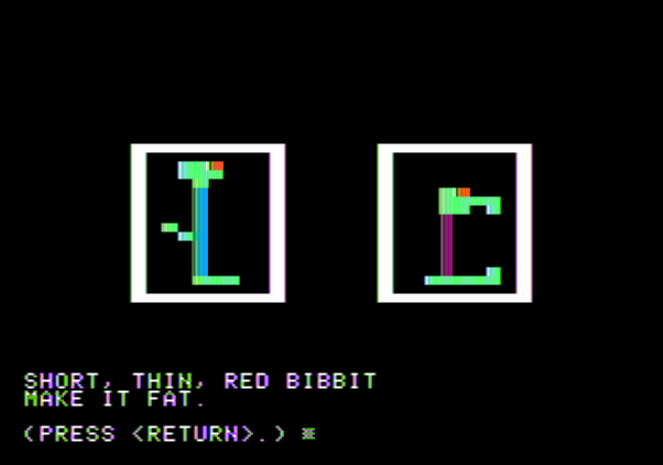 Moptown Parade Apple II Screenshot: Oops, that's wrong...
