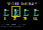 Moptown Parade for Apple II - I won!