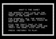 Moptown Parade for Apple II - Who's the Same? instructions.