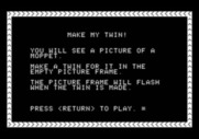 Moptown Parade for Apple II - Make My Twin! instructions.