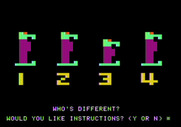 Moptown Parade for Apple II - Title screen for Who's Different?