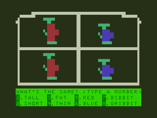 Moptown Parade TRS-80 Color Computer Screenshot: Trying again, this looks trickier...