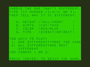 Moptown Parade for TRS-80 Color Computer - Instructions for Who's Different?