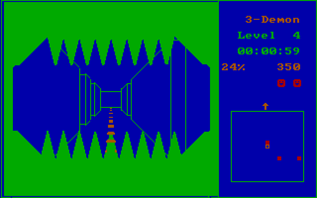 3-Demon IBM PC/Compatibles Screenshot: Caught by a ghost!