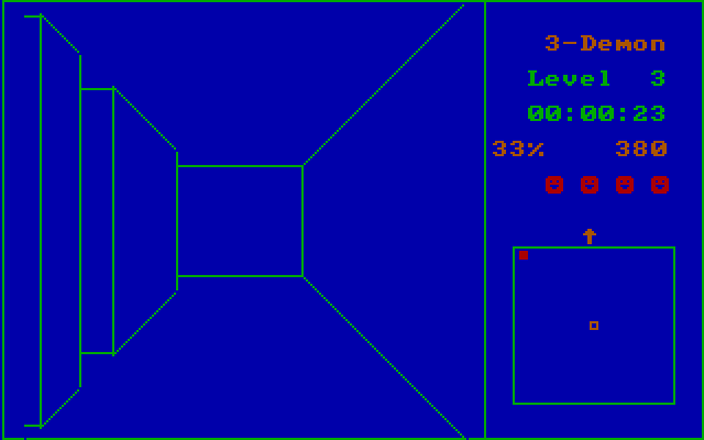 3-Demon IBM PC/Compatibles Screenshot: Hmm, nothing in this hallway...