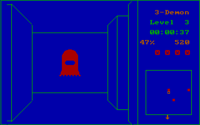 3-Demon IBM PC/Compatibles Screenshot: Lookout, another ghost!