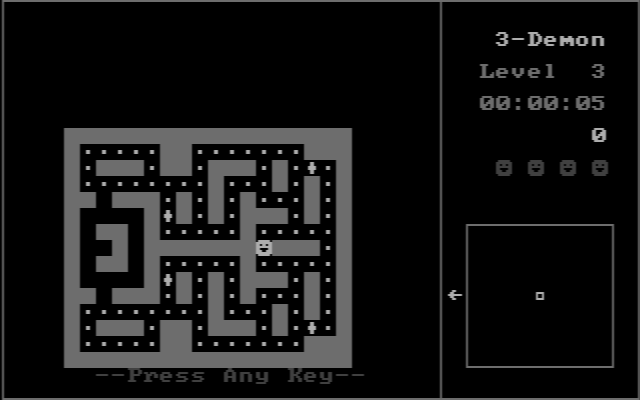 3-Demon IBM PC/Compatibles Screenshot: Viewing the maze.