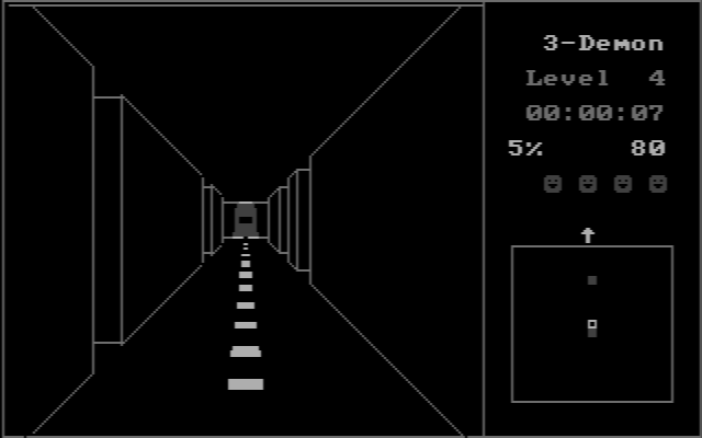 3-Demon IBM PC/Compatibles Screenshot: Watch out for the ghost sneaking up from behind!