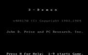 3-Demon for IBM PC/Compatibles - Title screen.