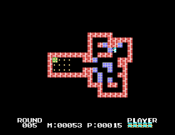 Soko-Ban Sega SG-1000 Screenshot: Round five is tricky...