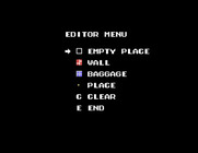Soko-Ban for Sega SG-1000 - Editor menu.
