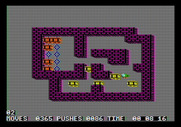 Soko-Ban for Apple II - The second level is a little trickier...can I complete it, or did I box myself in?