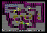 Soko-Ban for Apple II - Plan a careful strategy to complete this level!
