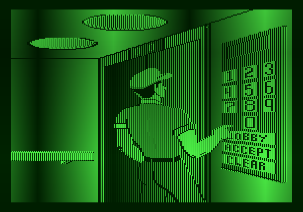 Soko-Ban Apple II Screenshot: In the elevator you can choose a floor which corresponds to the level.