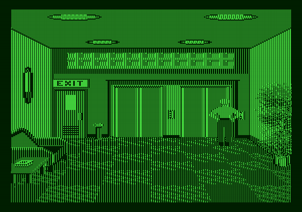 Soko-Ban Apple II Screenshot: In the lobby, which is essentially the main menu.