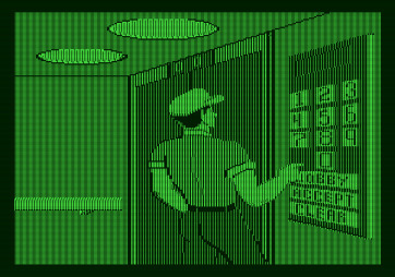 Soko-Ban for Apple II - In the elevator you can choose a floor which corresponds to the level.
