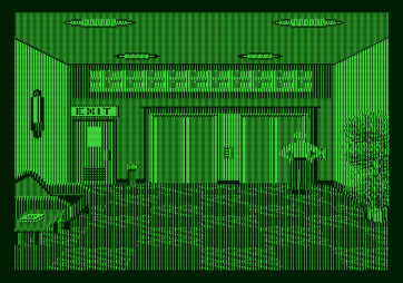 Soko-Ban for Apple II - In the lobby, which is essentially the main menu.