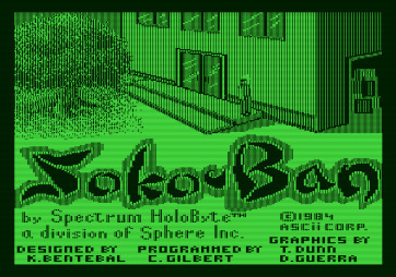 Soko-Ban for Apple II - Title screen.