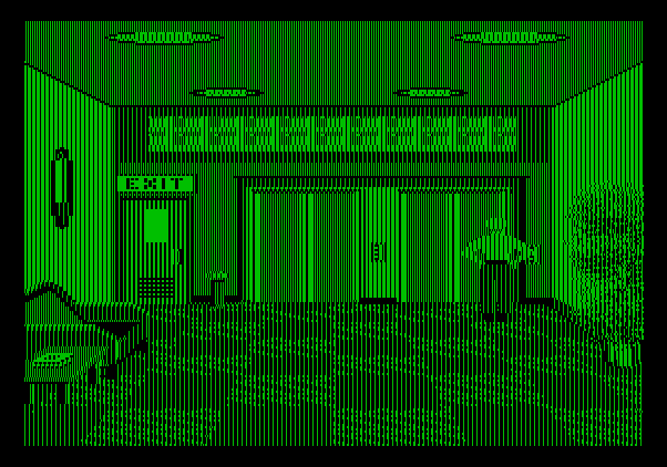 Soko-Ban Apple II Screenshot: In the lobby, which is essentially the main menu.