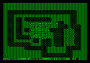 Soko-Ban for Apple II - You'll need a careful strategy to get through this level!