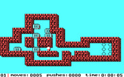 Soko-Ban for IBM PC/Compatibles - Attempting an easy level.