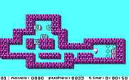 Soko-Ban for IBM PC/Compatibles - A few blocks in place on the first puzzle.