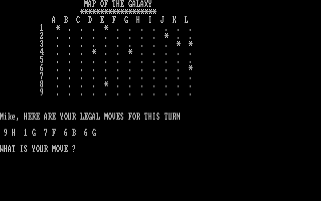 Star Traders IBM PC/Compatibles Screenshot: Starting a new game.