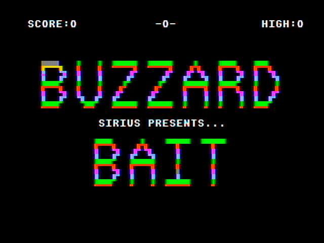 Buzzard Bait IBM PC/Compatibles Screenshot: Title screen.