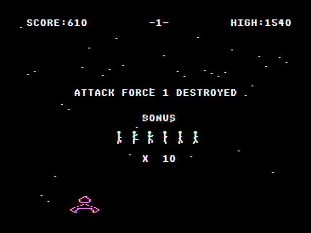Buzzard Bait IBM PC/Compatibles Screenshot: Attack force 1 completed...