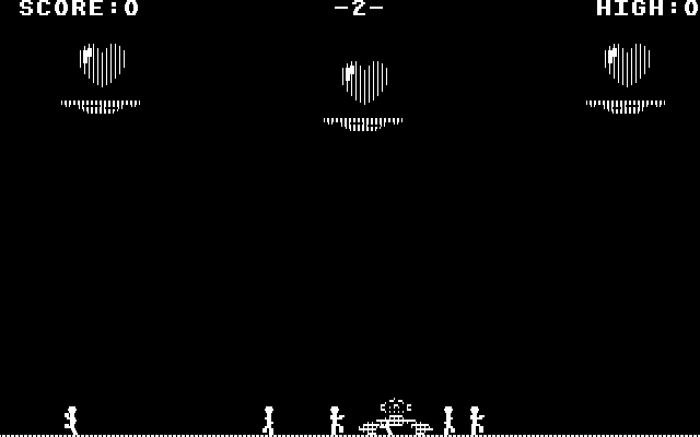 Buzzard Bait IBM PC/Compatibles Screenshot: Game start.