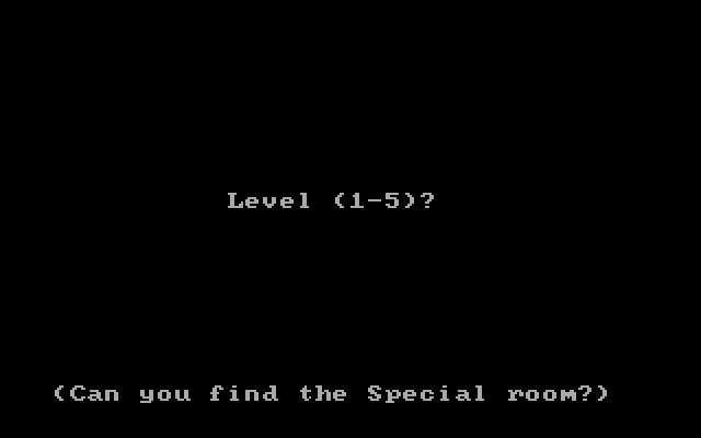 Janitor Joe IBM PC/Compatibles Screenshot: Select a skill level.