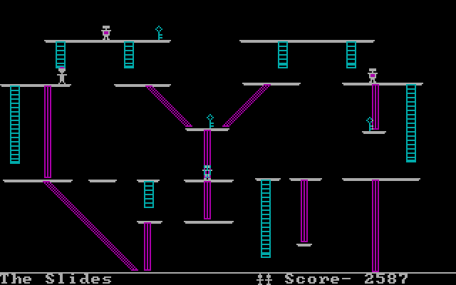 Janitor Joe IBM PC/Compatibles Screenshot: Don't get hit by the robots!