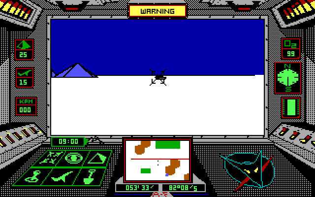 Arcticfox IBM PC/Compatibles Screenshot: Starting the game; an enemy approaches already