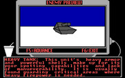 Arcticfox for IBM PC/Compatibles - Enemy preview; this is a heavy tank you'll be fighting